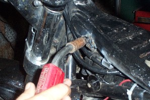 Welding the DIS bracket.